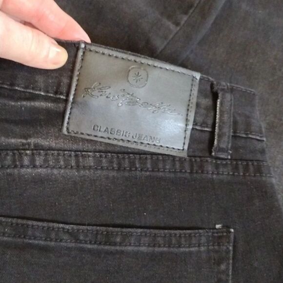 Y2K Kno Betta Black Distressed Rip Straight Leg Biker Jeans Size 36 - Picture 13 of 14